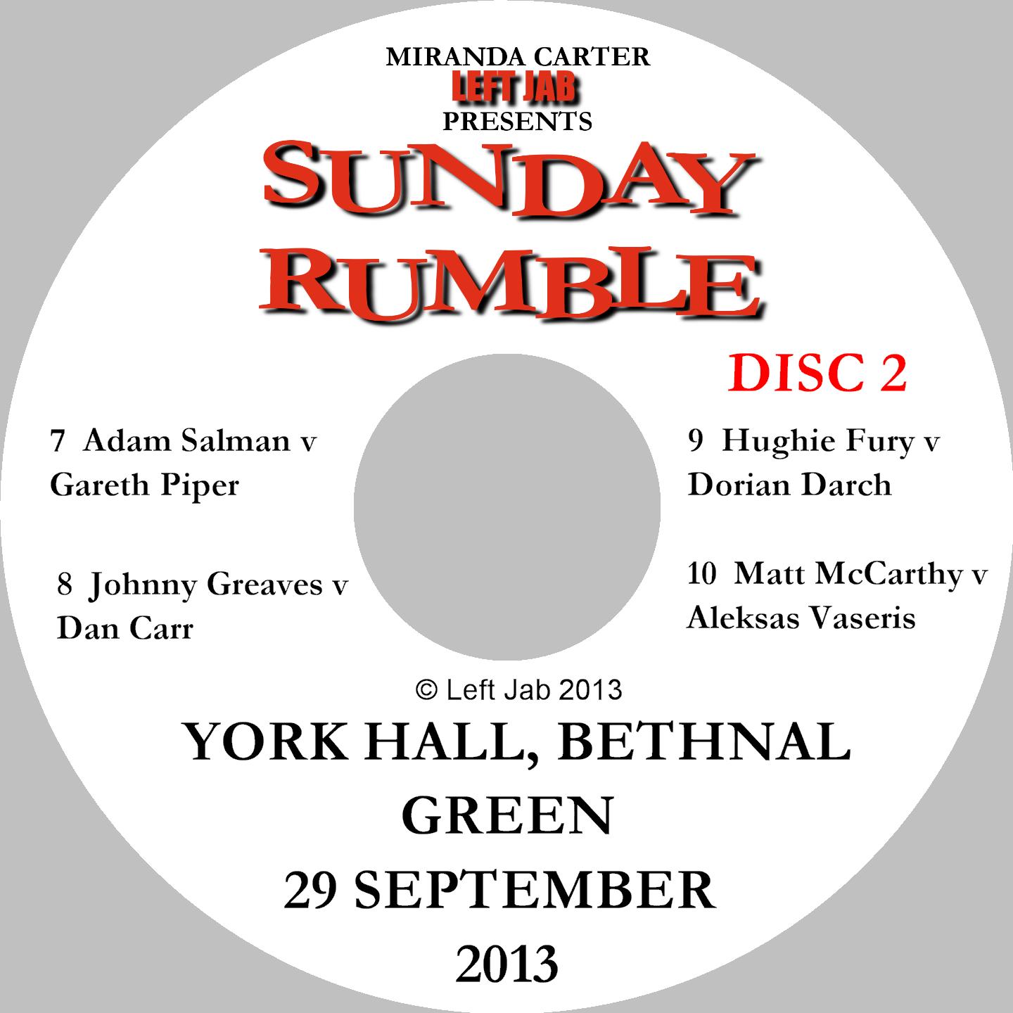 Sunday Rumble DVD